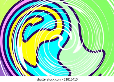 Illustration of different designs in a green background	