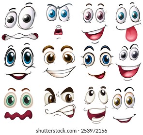 Illustration of different expressions