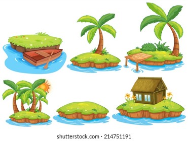 Illustration of different islands