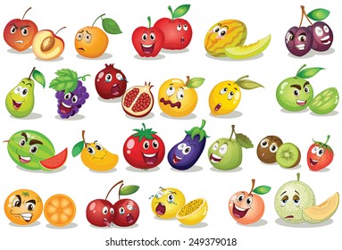 Illustration of different kind of fruits