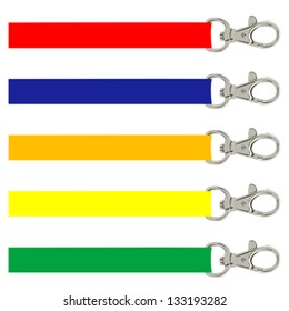 illustration of different lanyards