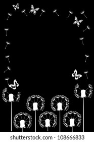 illustration with different monkey silhouettes isolated on white background