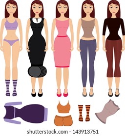 illustration of different outfits