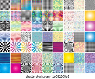 Illustration of different pattern in many colors