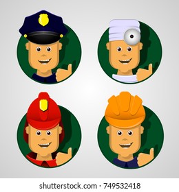 Illustration of different professions