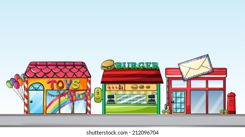 Illustration of the different stores