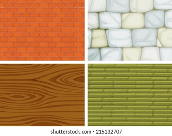 Illustration of the different textures