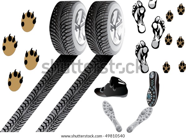Illustration Different Tracks Isolated On White Stock Vector (Royalty ...