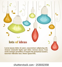Illustration of different types of bulbs