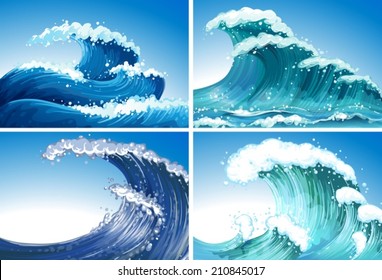 Illustration of different waves