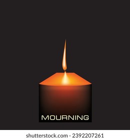 Illustration for the difficult days of Mourning when it is customary to light funeral candles