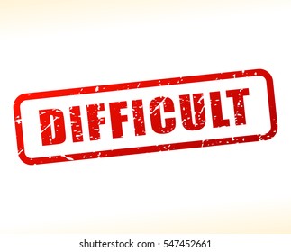 Illustration of difficult text buffered on white background