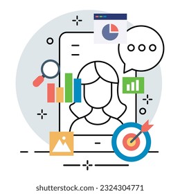 Illustration von digitalem Assistant Design. Vektordesign