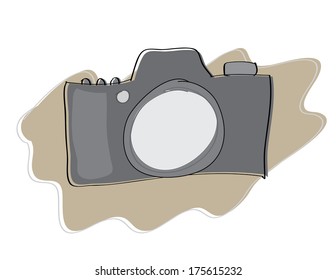 illustration digital camera or known by the name of DSLR
