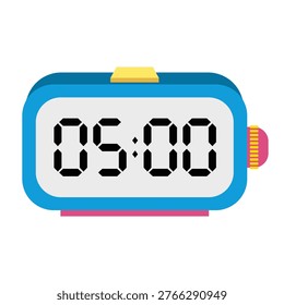 A illustration digital clock displaying 0500