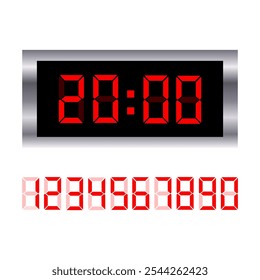 Ilustración de un reloj digital. Icono de tiempo. Ilustración vectorial