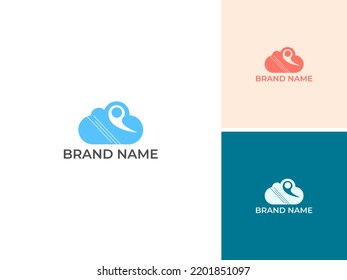 ILLUSTRATION DIGITAL CLOUD LOGO ICON DESIGN VECTOR FOR YOUR TECH