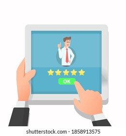 illustration of digital employee performance appraisal