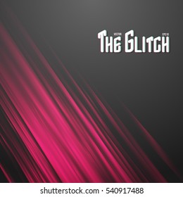 Illustration of Digital Glith Futuristic Effect. Abstract Vector Glowing Neon Party Background. Motion Energy Magic Light