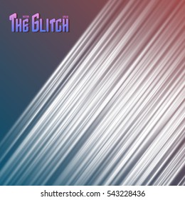 Illustration of Digital Glith Futuristic Effect. Abstract Vector Glowing Neon Party Background. Motion Energy Magic Light
