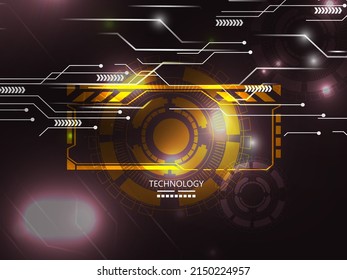 illustration Digital HUD GUI UI with binary code Futuristic science fiction user interface Virtual modern graphics technology background design dashboard display vector