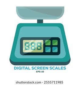 Illustration of Digital screen scales Isolated on white