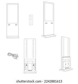 Illustration of Digital Signage Display Android System for Businesses