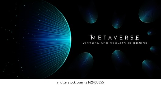 illustration of digital world webs backgrounds with space, Metaverse designs for social media posts, billboard agency business, landing page, website header, ads campaign, poster, launch event product