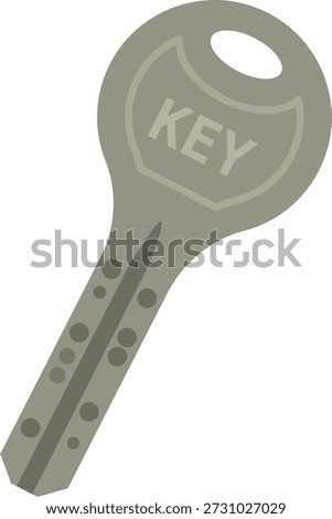 Illustration of a dimple key with multiple indentations on the surface