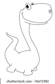 illustration of a dino outlined