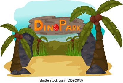 illustration of Dino Park Daytime
