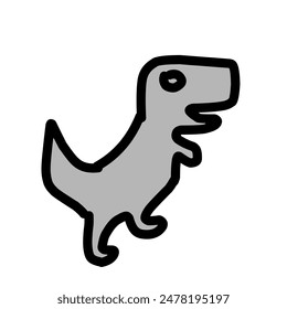 Illustration dinosaur cartoon plate simple