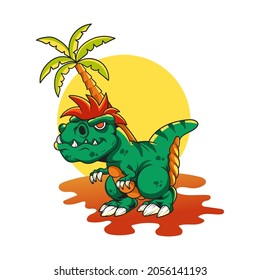 ILLUSTRATION OF DINOSAUR FOR CHARACTER, STICKER, T-SHIRT