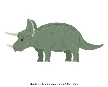 Illustration of the dinosaur Triceratops.