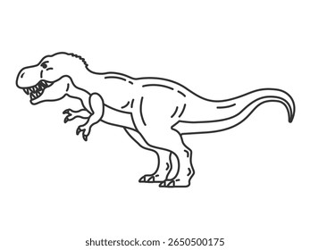Illustration of the dinosaur Tyrannosaurus ( line drawing).