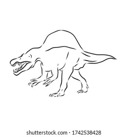 illustration of Dinosaurs, dinosaur vector sketch illustration