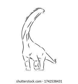 illustration of Dinosaurs, dinosaur vector sketch illustration