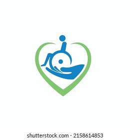 illustration of disability care, vector art.
