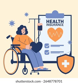 Illustration of an Disability Insurance Character