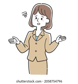 Illustration of a disappointed business woman