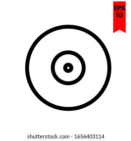 ilustración de icono plano de disco