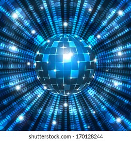 An illustration of a disco ball. 
