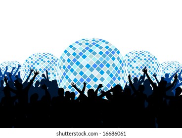 Illustration of disco club
