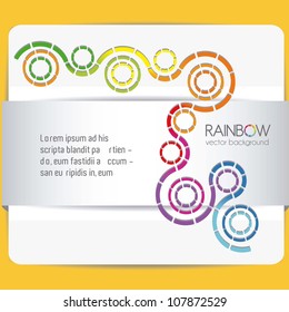 illustration of discontinuous circles isolated, vector illustration