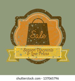 Illustration of discount labels and special offers, seasonal discounts, vector illustration