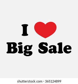 Illustration discounts, sales. Supermarket, shops, boutiques, balloons, flags.
