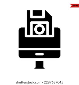 illustration of disk glyph icon