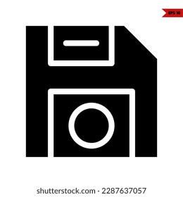 illustration of disk glyph icon