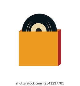 Illustration disk record unique design with blank background