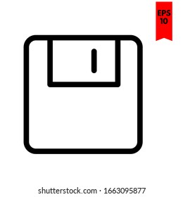 illustration of disket flat icon